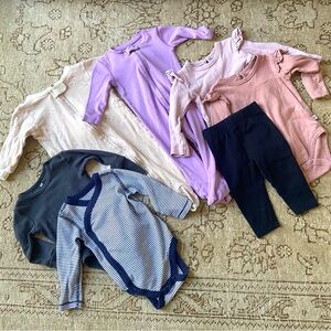 Bundle Lot Baby Girl Clothes Organic Cotton 3-6 Months Mixed Brands Sustainable